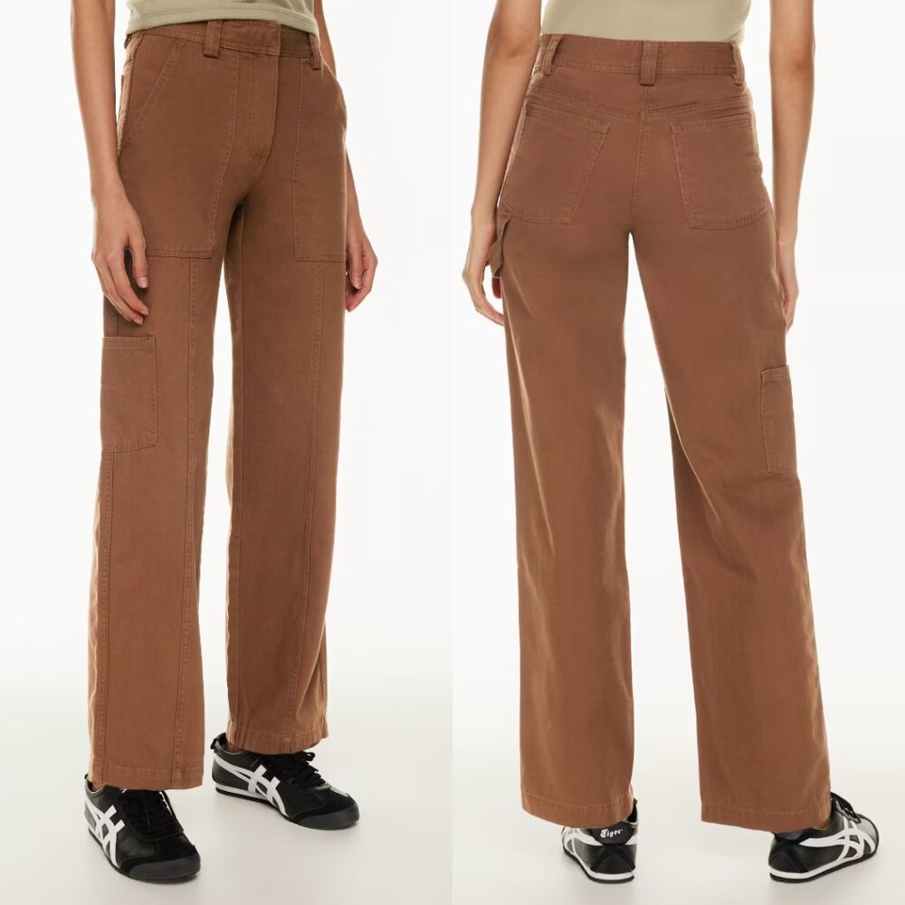 Aritzia Sunday Best Cognac New Oscar Pant Mid Rise Carpenter Pants